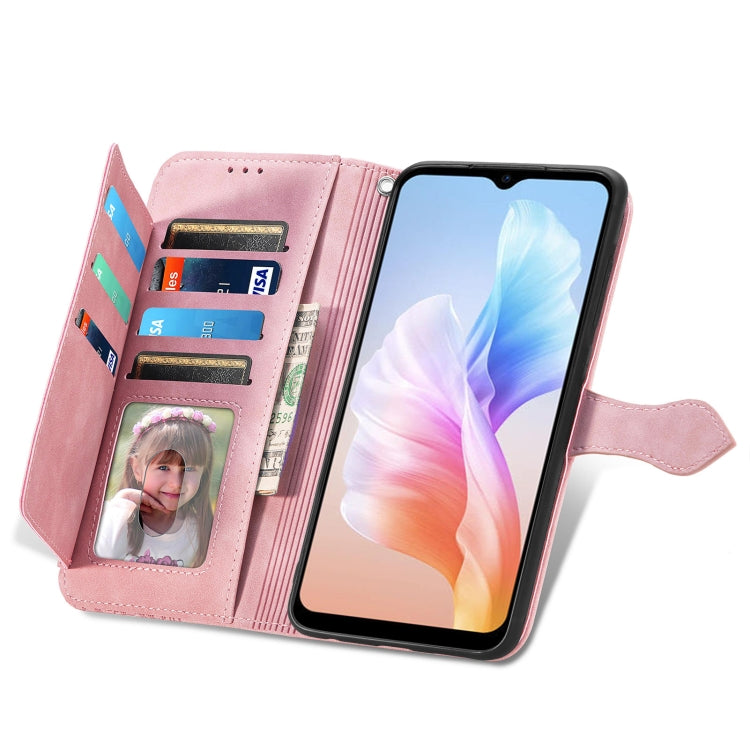 For DOOGEE X98 Pro / X98 Embossed Flower Zipper Leather Phone Case