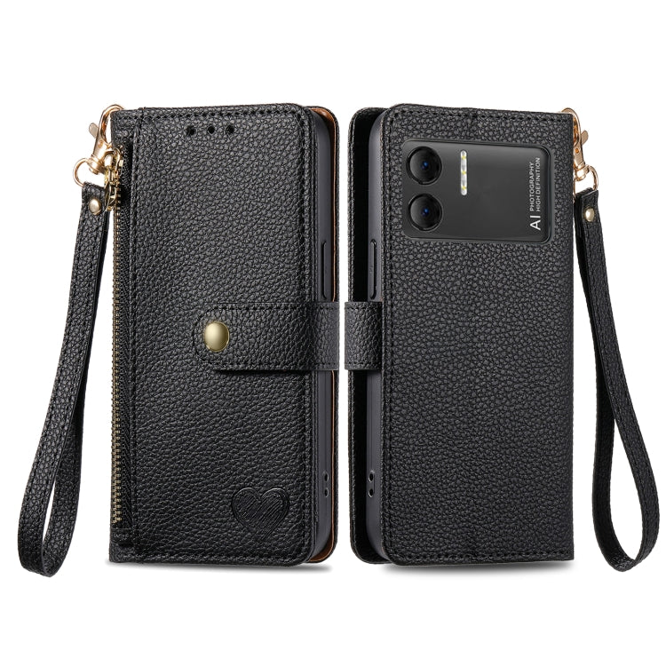For DOOGEE X98 Pro / X98 Love Zipper Lanyard Leather Phone Case