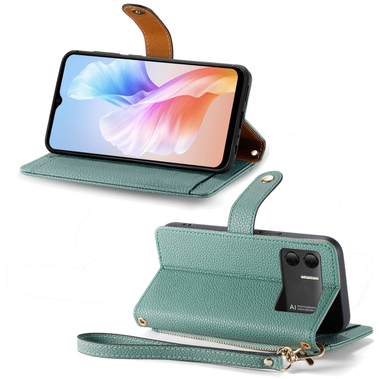 For DOOGEE X98 Pro / X98 Love Zipper Lanyard Leather Phone Case