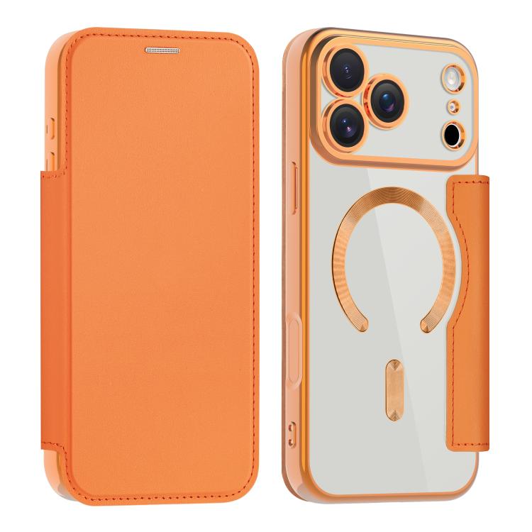 For iPhone 17 Pro Shield MagSafe RFID Anti-theft Leather Phone Case