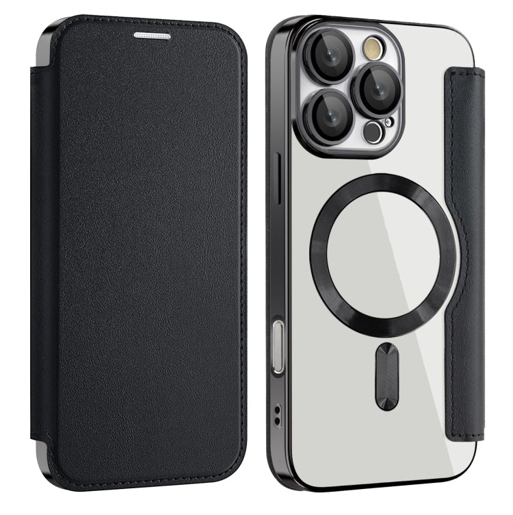 For iPhone 16 Pro Max Shield MagSafe RFID Anti-theft Leather Phone Case