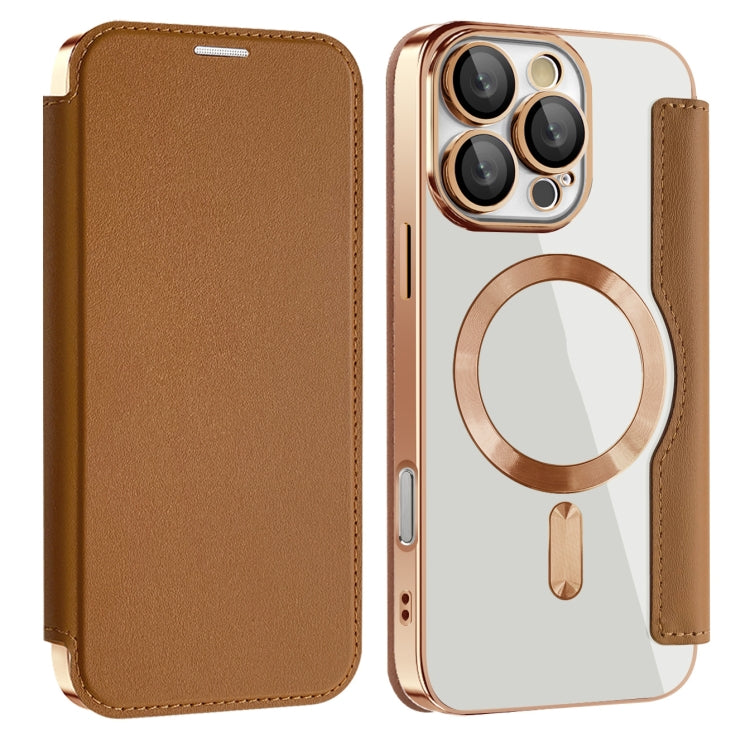 For iPhone 16 Pro Max Shield MagSafe RFID Anti-theft Leather Phone Case