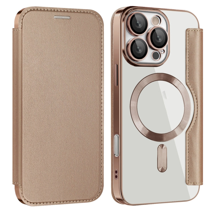 For iPhone 16 Pro Max Shield MagSafe RFID Anti-theft Leather Phone Case