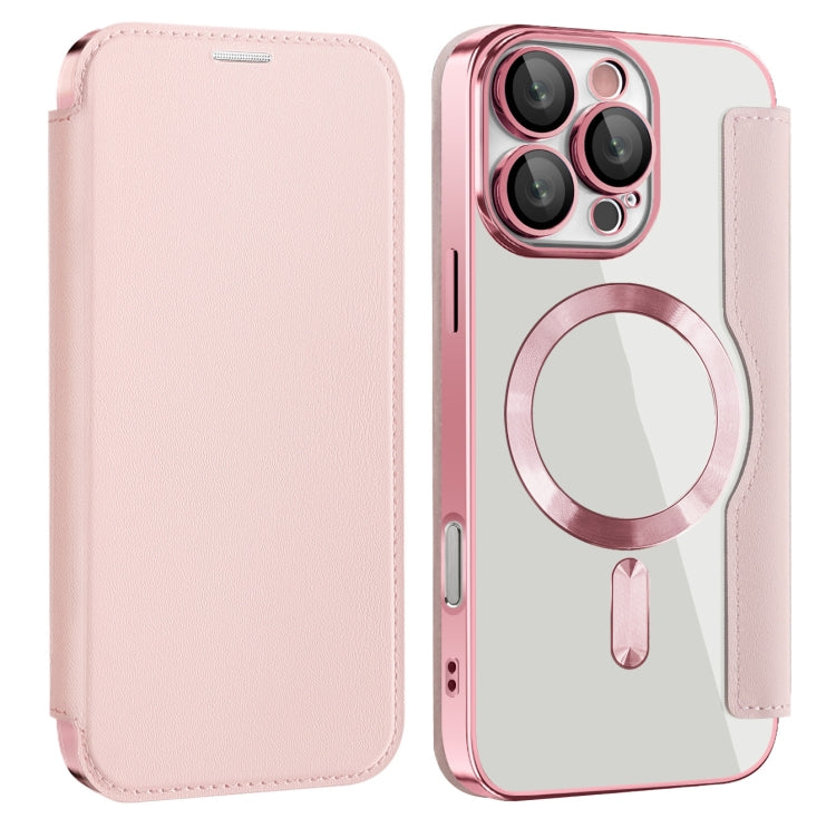 For iPhone 16 Pro Shield MagSafe RFID Anti-theft Leather Phone Case