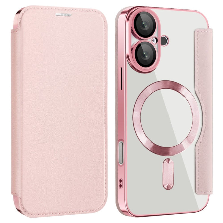 For iPhone 16 Plus Shield MagSafe RFID Anti-theft Leather Phone Case