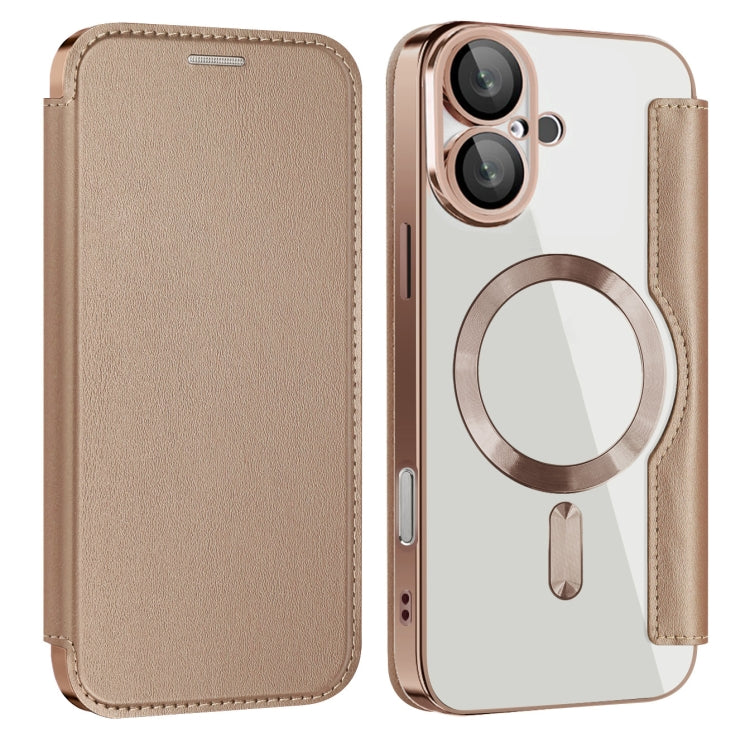 For iPhone 16 Plus Shield MagSafe RFID Anti-theft Leather Phone Case