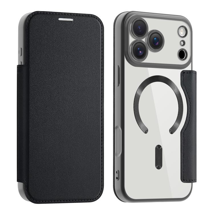 For iPhone 17 Pro Max Shield MagSafe RFID Anti-theft Leather Phone Case