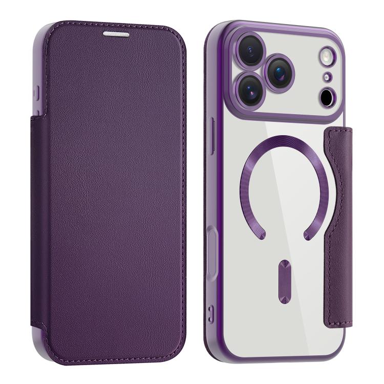 For iPhone 17 Pro Max Shield MagSafe RFID Anti-theft Leather Phone Case