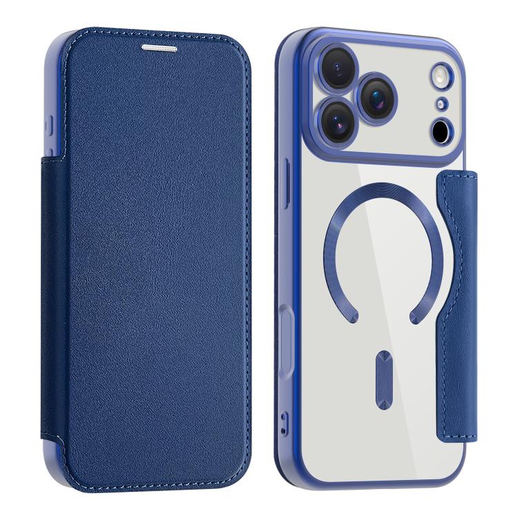 For iPhone 17 Pro Max Shield MagSafe RFID Anti-theft Leather Phone Case