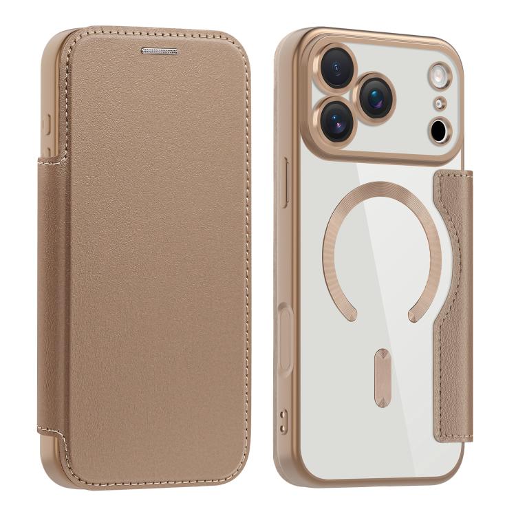 For iPhone 17 Pro Max Shield MagSafe RFID Anti-theft Leather Phone Case