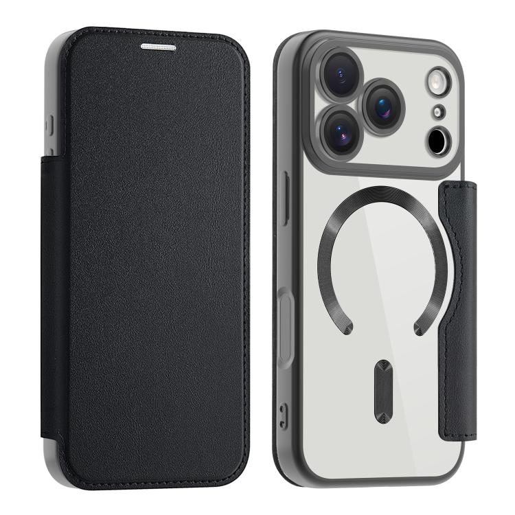 For iPhone 17 Pro Shield MagSafe RFID Anti-theft Leather Phone Case