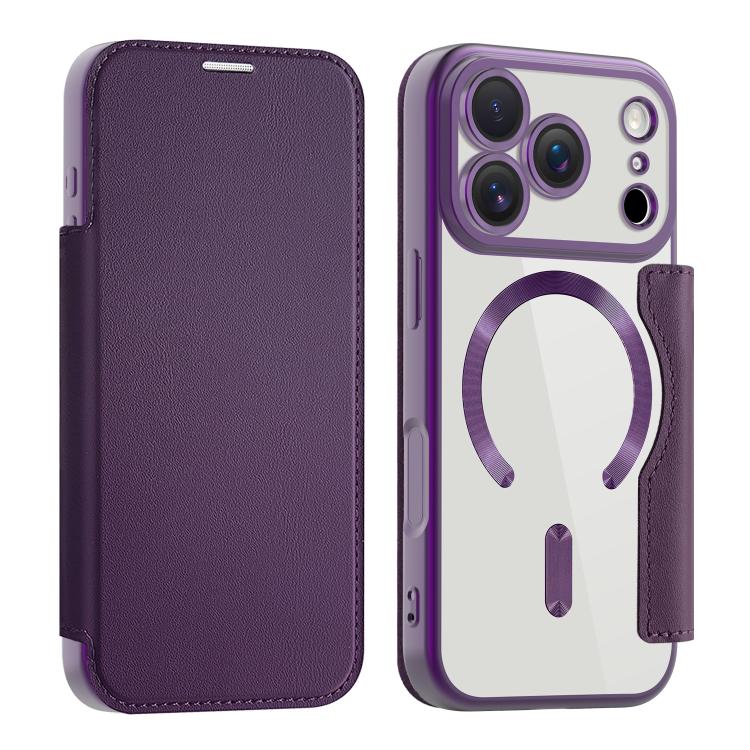For iPhone 17 Pro Shield MagSafe RFID Anti-theft Leather Phone Case