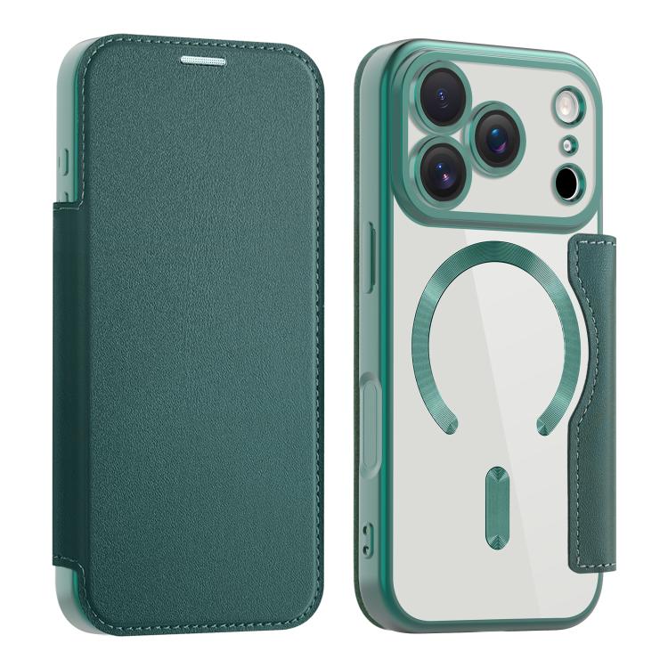 For iPhone 17 Pro Shield MagSafe RFID Anti-theft Leather Phone Case