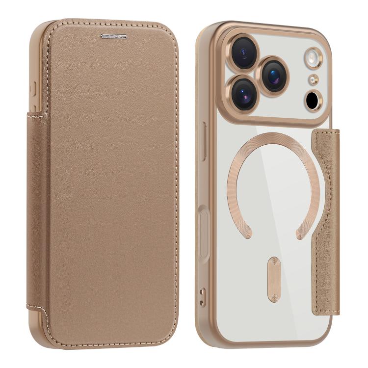 For iPhone 17 Pro Shield MagSafe RFID Anti-theft Leather Phone Case