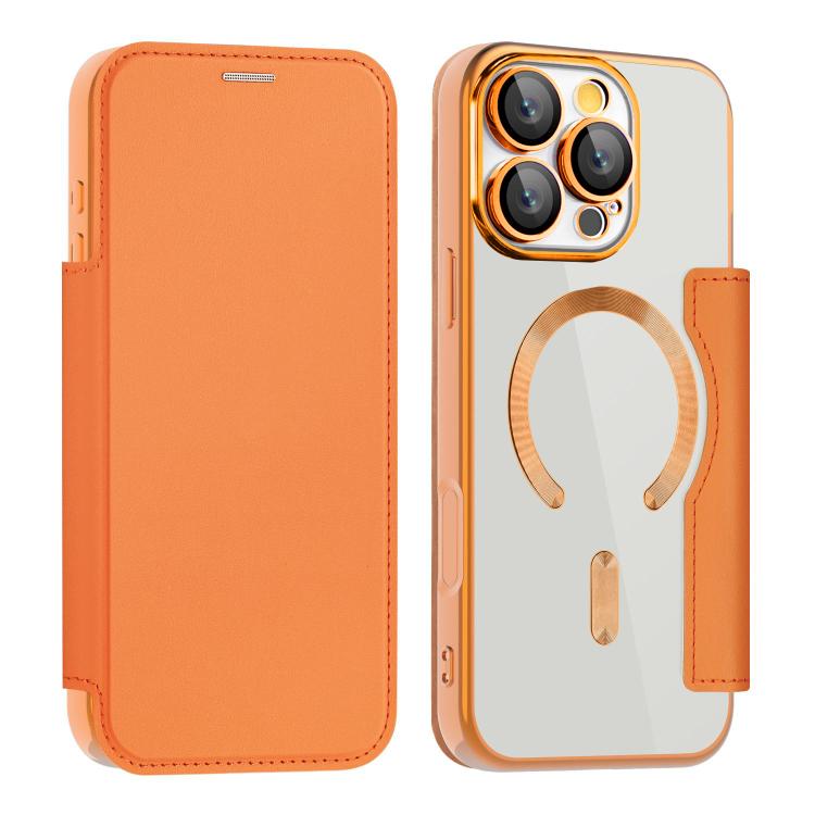 For iPhone 15 Pro Shield MagSafe RFID Anti-theft Leather Phone Case
