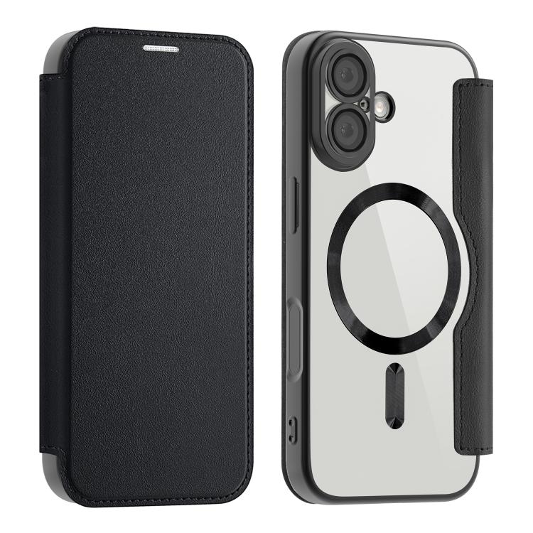 For iPhone 17 Shield MagSafe RFID Anti-theft Leather Phone Case