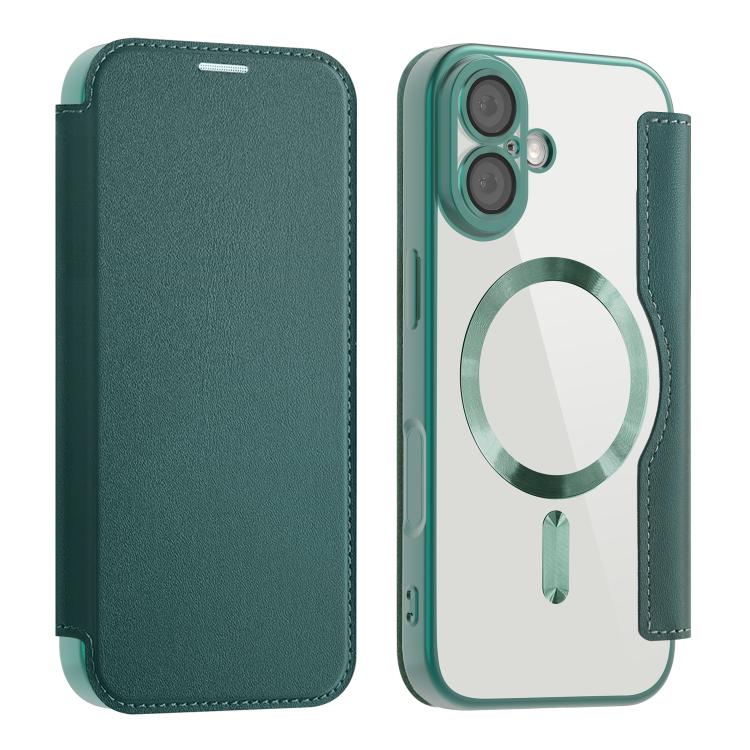 For iPhone 17 Shield MagSafe RFID Anti-theft Leather Phone Case
