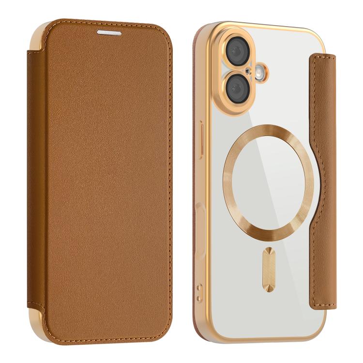 For iPhone 17 Shield MagSafe RFID Anti-theft Leather Phone Case