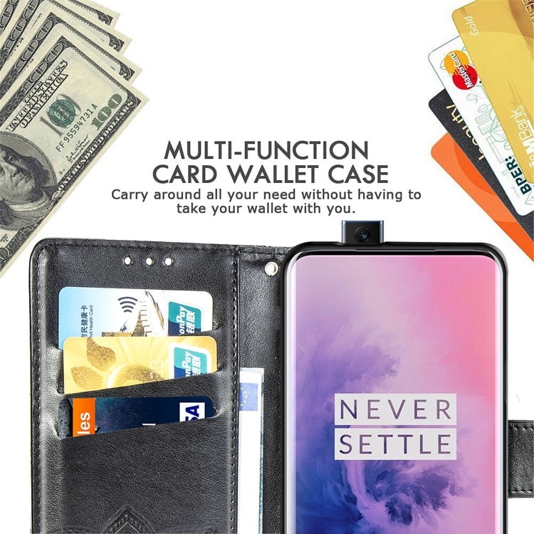 Butterfly Love Flowers Embossing Horizontal Flip Leather Case for OnePlus 7 Pro, with Holder & Card Slots & Wallet & Lanyard