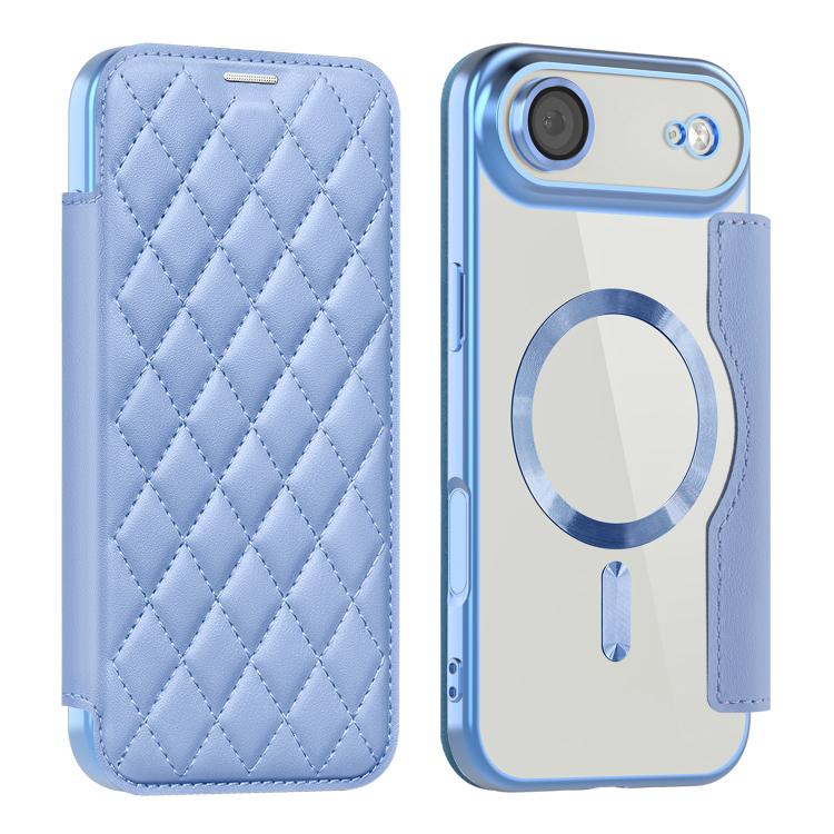 For iPhone Air Shield Magsafe RFID Anti-theft Rhombus Leather Phone Case