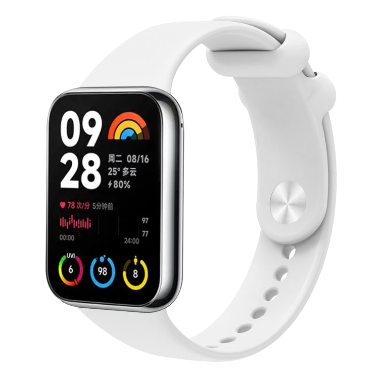 For Xiaomi Mi Band 8 Pro Solid Color Reverse Buckle Silicone Watch Band