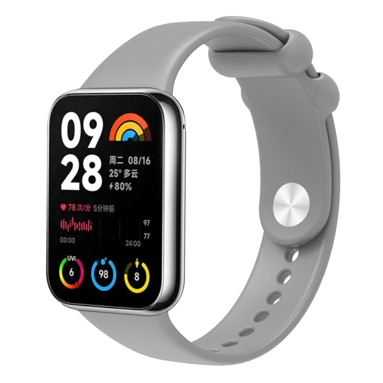 For Xiaomi Mi Band 8 Pro Solid Color Reverse Buckle Silicone Watch Band