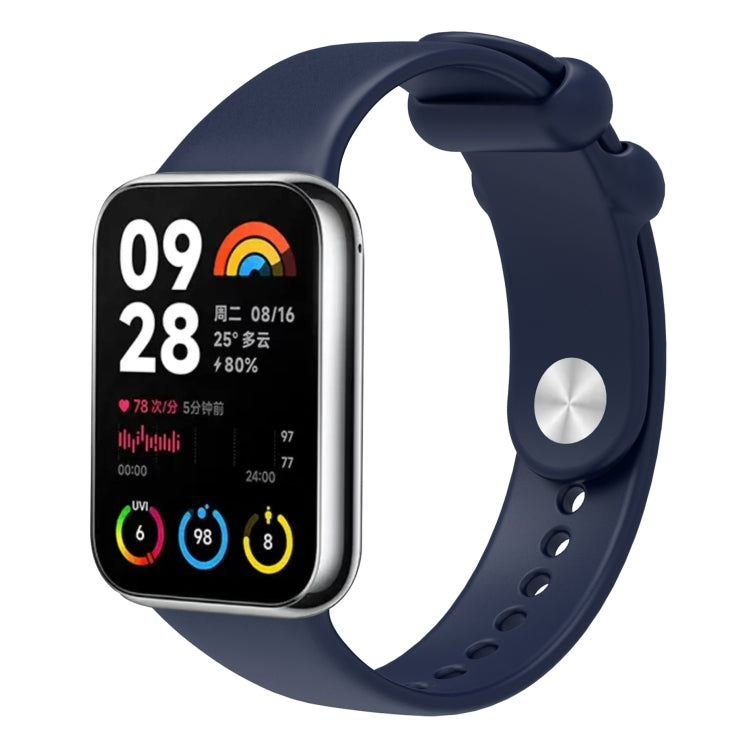 For Xiaomi Mi Band 8 Pro Solid Color Reverse Buckle Silicone Watch Band