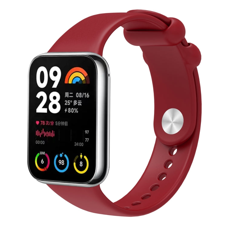 For Xiaomi Mi Band 8 Pro Solid Color Reverse Buckle Silicone Watch Band