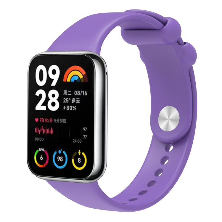 For Xiaomi Mi Band 8 Pro Solid Color Reverse Buckle Silicone Watch Band