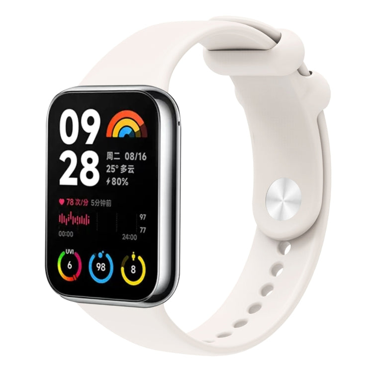 For Xiaomi Mi Band 8 Pro Solid Color Reverse Buckle Silicone Watch Band