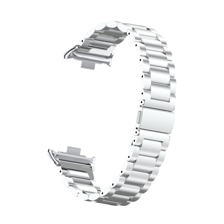For Xiaomi Mi Band 8 Pro Three Bead Metal Stainless Steel Watch Band
