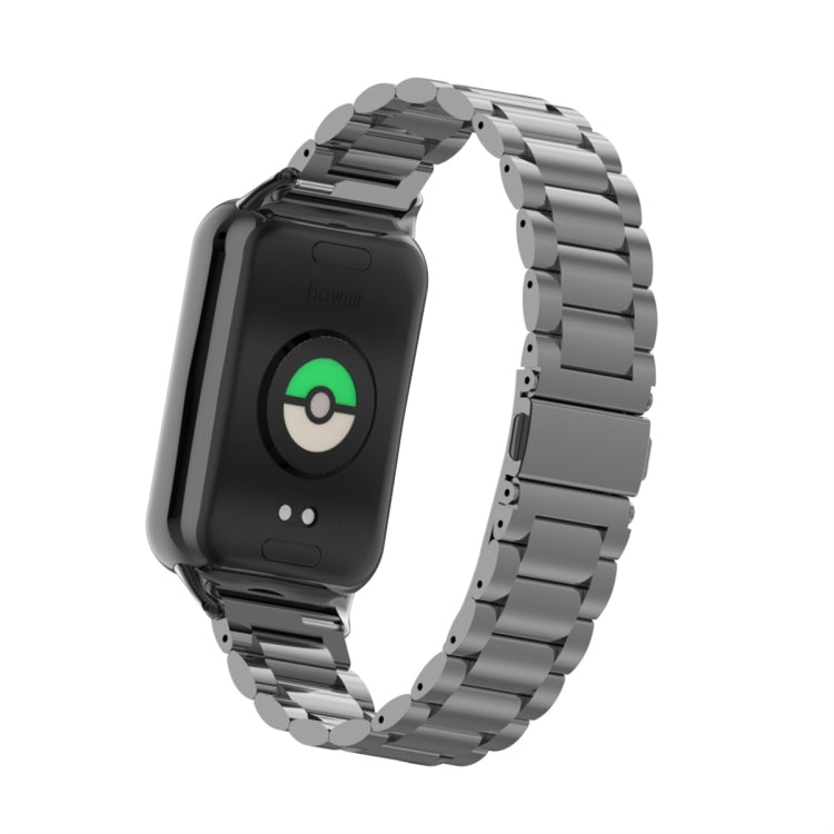 For Xiaomi Mi Band 8 Pro Three Bead Metal Stainless Steel Watch Band