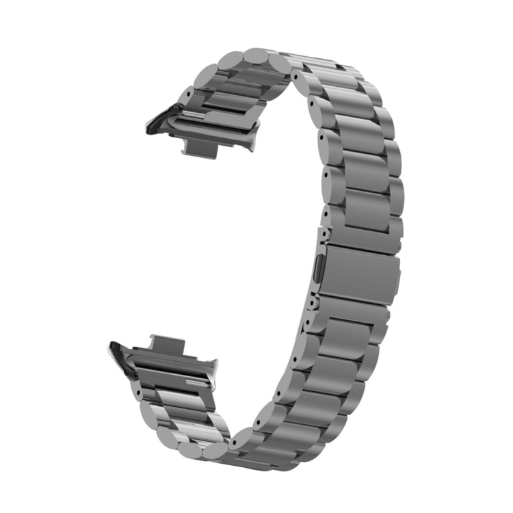 For Xiaomi Mi Band 8 Pro Three Bead Metal Stainless Steel Watch Band