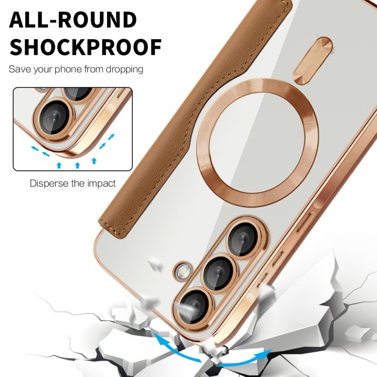 For Samsung Galaxy A56 5G Shield MagSafe RFID Anti-theft Rhombus Leather Phone Case