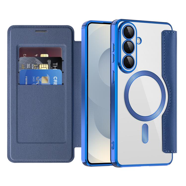 For Samsung Galaxy S26+ 5G Shield MagSafe RFID Anti-theft Rhombus Leather Phone Case