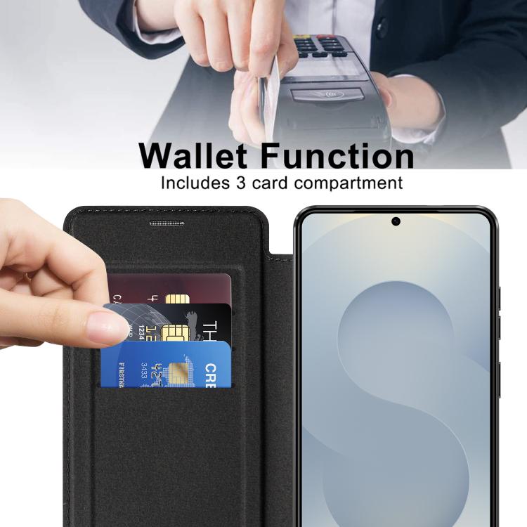 For Samsung Galaxy S26 Ultra 5G Shield MagSafe RFID Anti-theft Rhombus Leather Phone Case