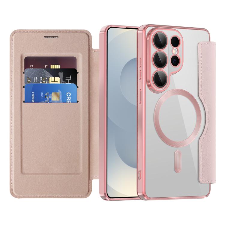 For Samsung Galaxy S26 Ultra 5G Shield MagSafe RFID Anti-theft Rhombus Leather Phone Case