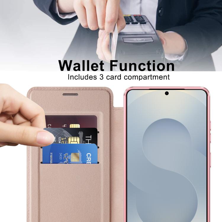 For Samsung Galaxy S26 Ultra 5G Shield MagSafe RFID Anti-theft Rhombus Leather Phone Case