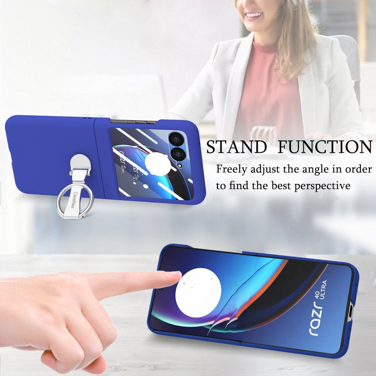 For Motorola  zara 40 Ultra Skin-Sensitive Integrated Ring Phone Case