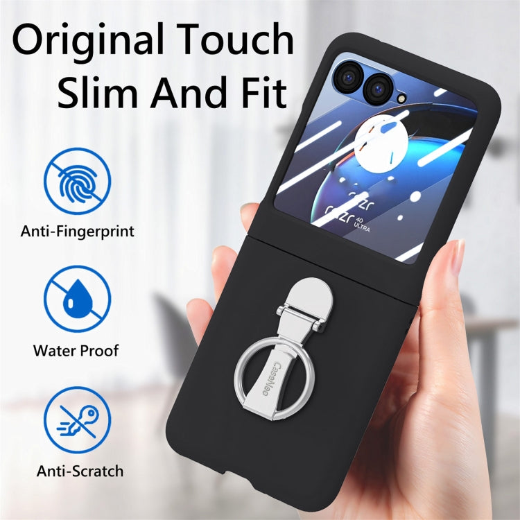 For Motorola  zara 40 Ultra Skin-Sensitive Integrated Ring Phone Case