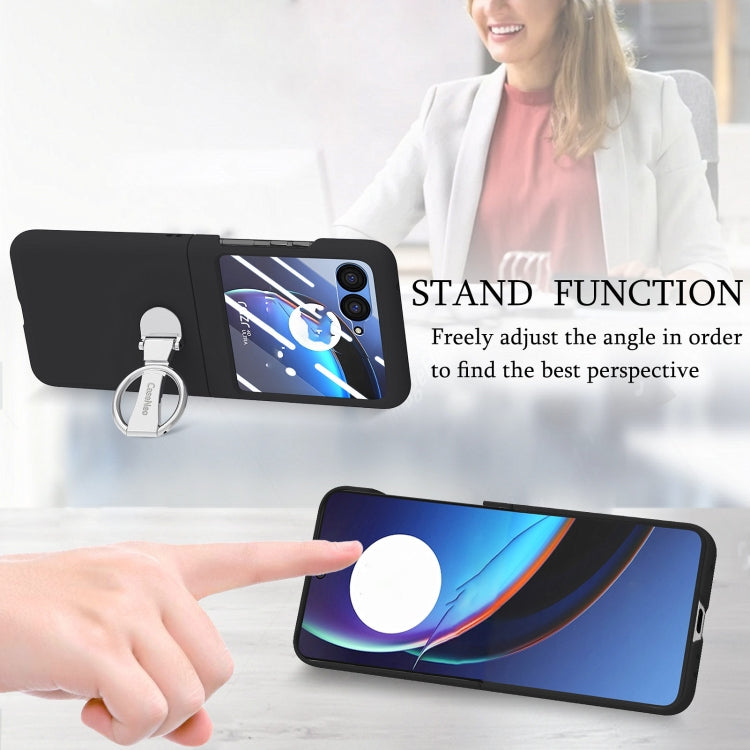 For Motorola  zara 40 Ultra Skin-Sensitive Integrated Ring Phone Case