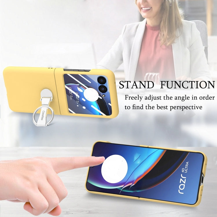 For Motorola  zara 40 Ultra Skin-Sensitive Integrated Ring Phone Case