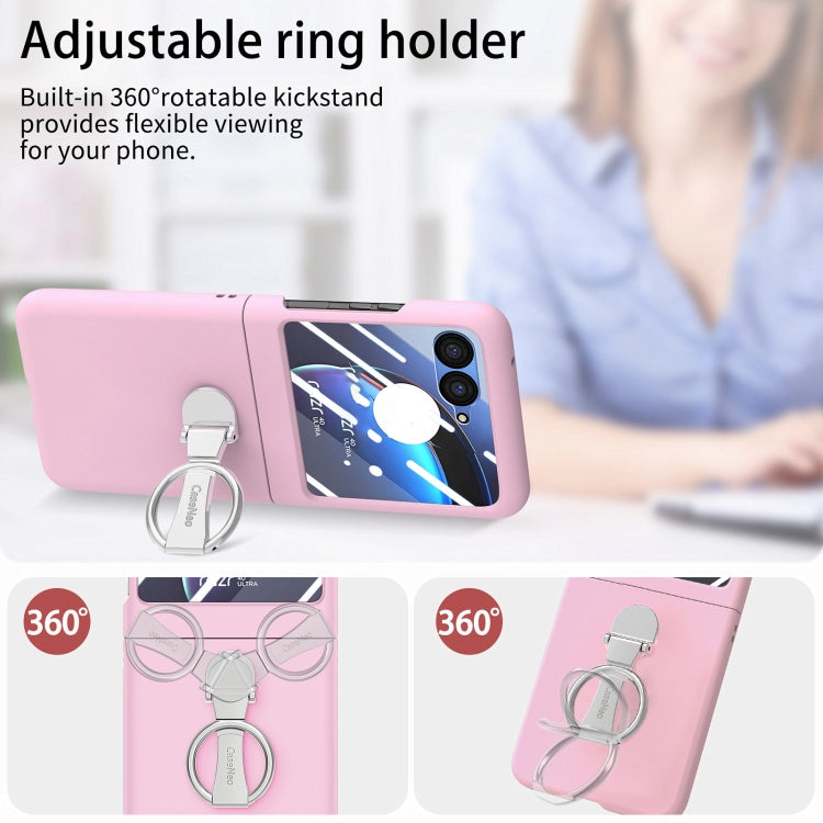 For Motorola  zara 40 Ultra Skin-Sensitive Integrated Ring Phone Case