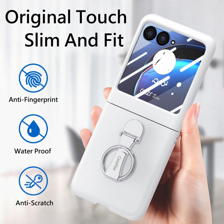 For Motorola  zara 40 Ultra Skin-Sensitive Integrated Ring Phone Case