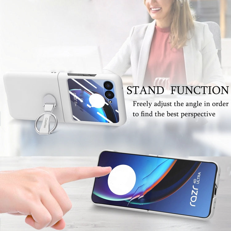 For Motorola  zara 40 Ultra Skin-Sensitive Integrated Ring Phone Case