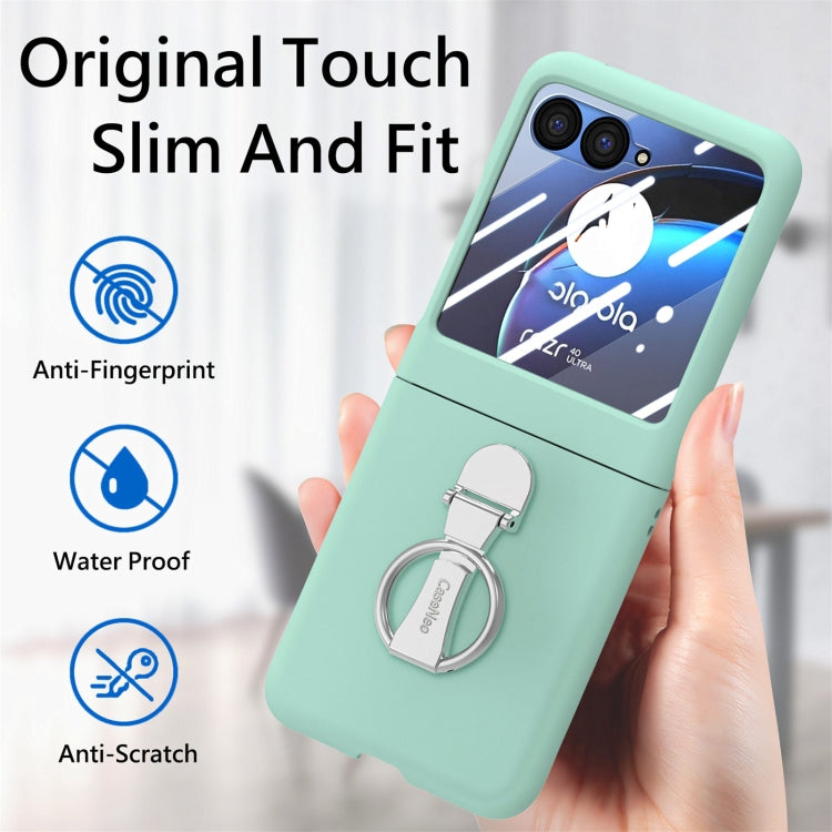 For Motorola  zara 40 Ultra Skin-Sensitive Integrated Ring Phone Case