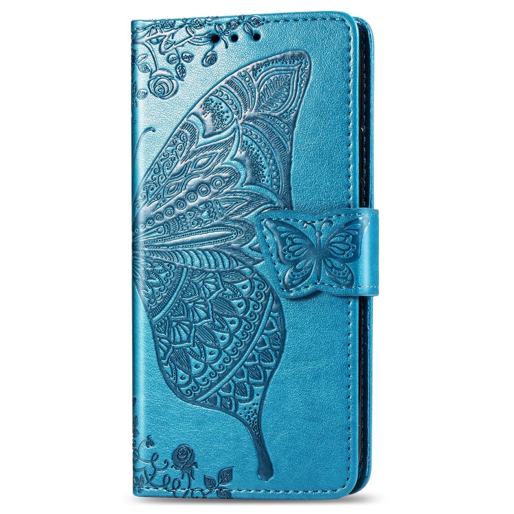 Butterfly Love Flowers Embossing Horizontal Flip Leather Case for Galaxy A80 / A90, with Holder & Card Slots & Wallet & Lanyard