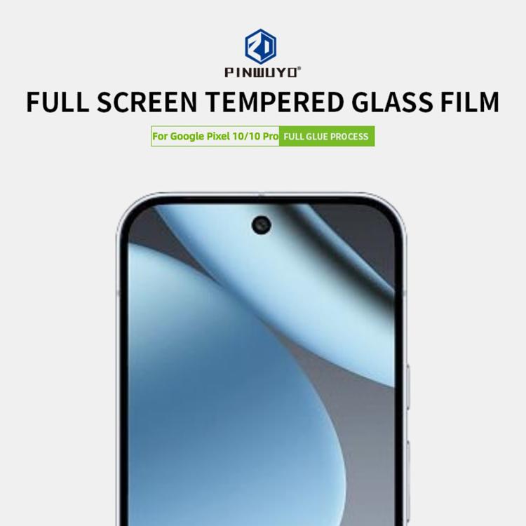 For Google Pixel 10 / 10 Pro Unlock PINWUYO 9H 2.5D Full Screen Tempered Glass Film - Black