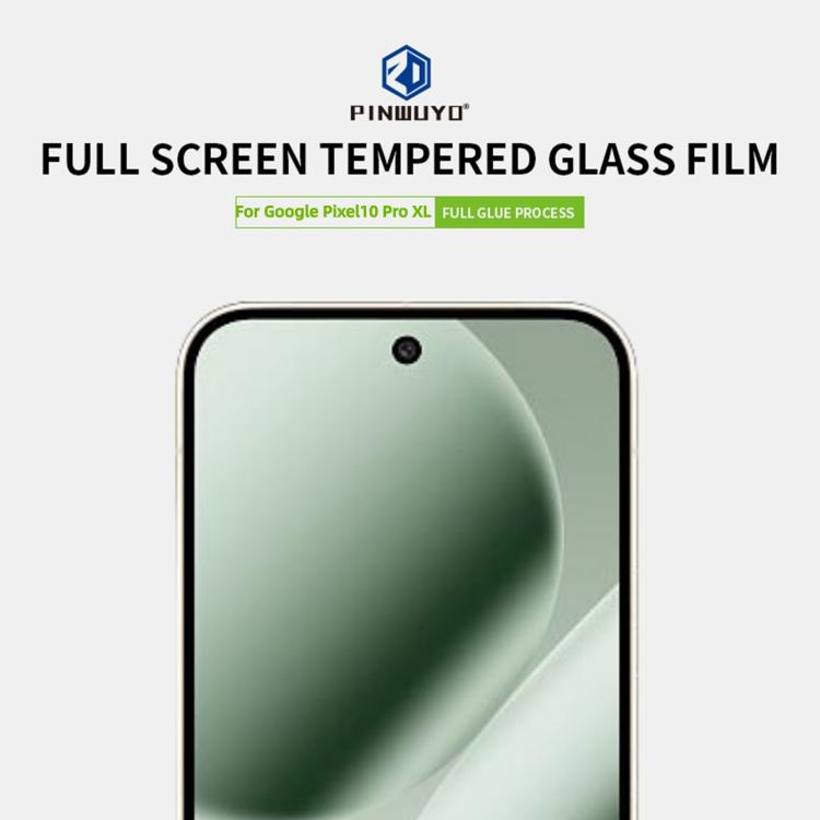 For Google Pixel 10 Pro XL Unlock PINWUYO 9H 2.5D Full Screen Tempered Glass Film - Black