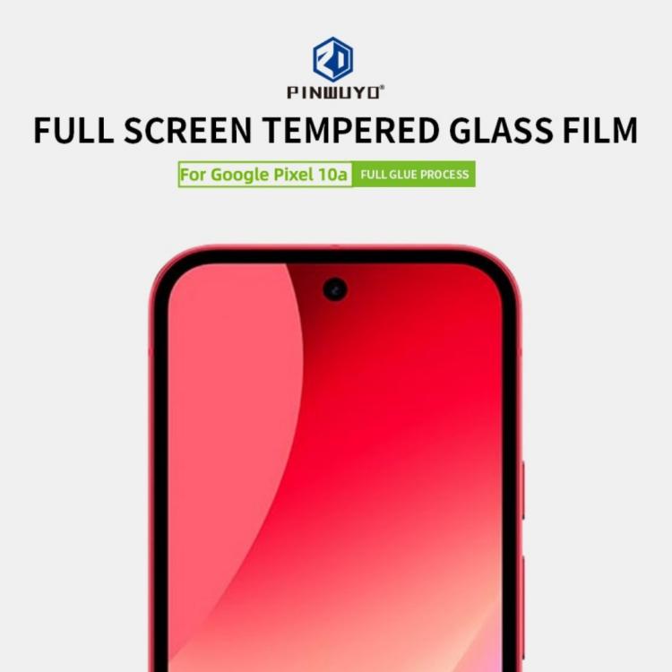 For Google Pixel 10a PINWUYO 9H 2.5D Full Screen Tempered Glass Film - Black